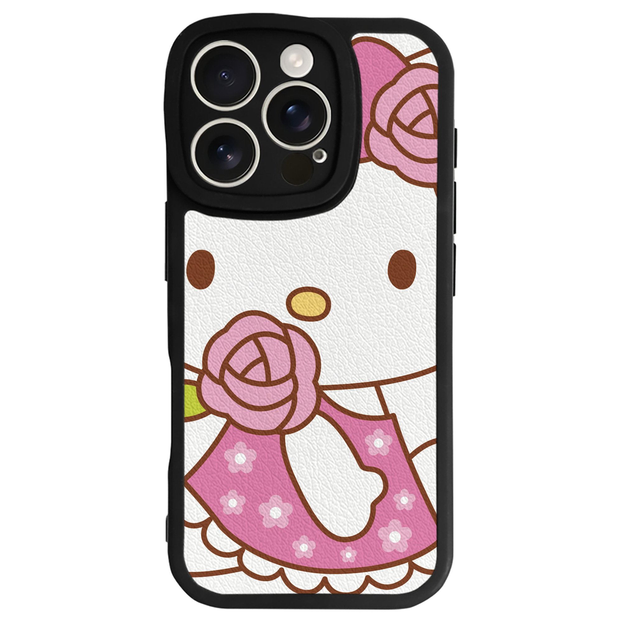 （画像用） Hello Kitty ハローキティ 【iPhone 16シリーズ対応】シリコンスマホケース（レザー調） 材質：シリコン